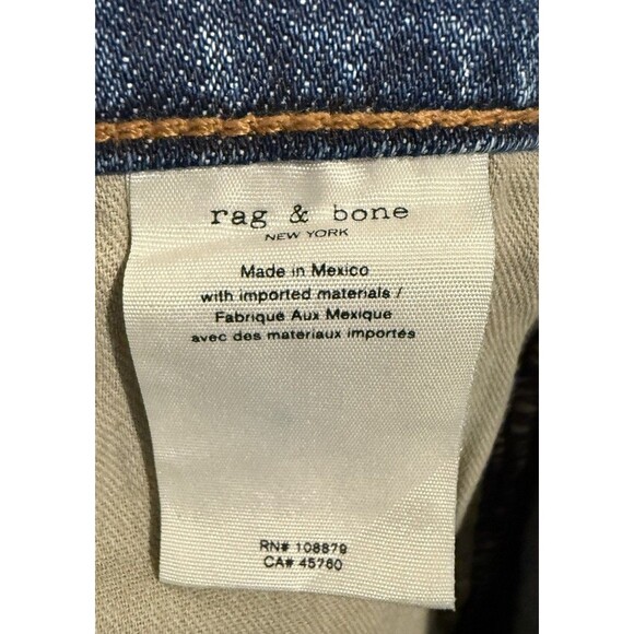 Rag & Bone Women's Blue Dre Slim Boyfriend Distressed Jeans Pants Size 27 - Picture 7 of 9